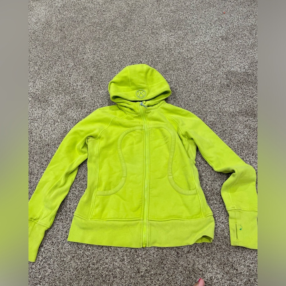 Lululemon scuba hoodie size 12 lime green
